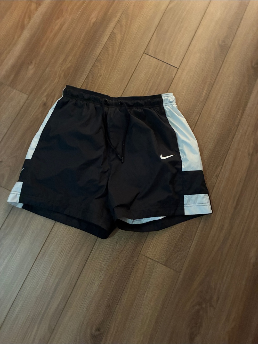 Nike Black Shorts with White Side Panels